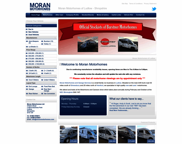 Moranmotorhomes.co.uk thumbnail