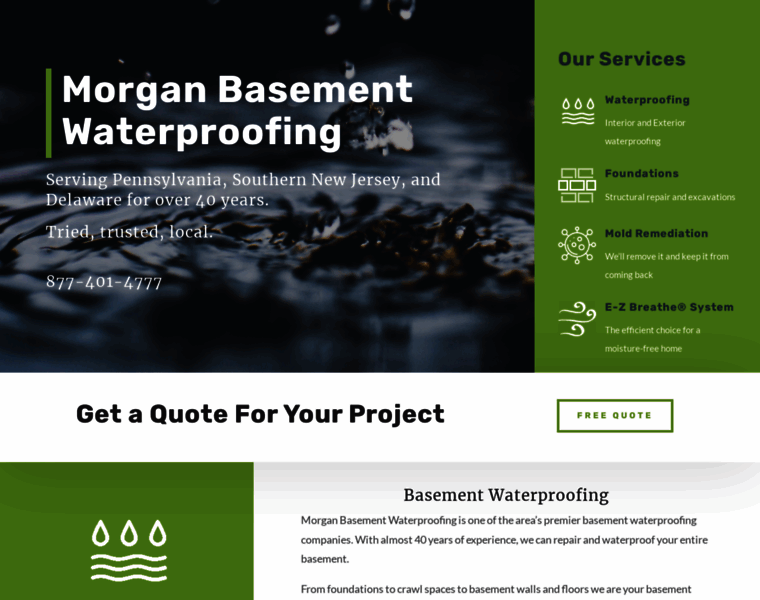 Morganbasementwaterproofing.com thumbnail