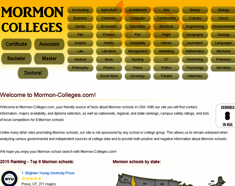 Mormon-colleges.com thumbnail