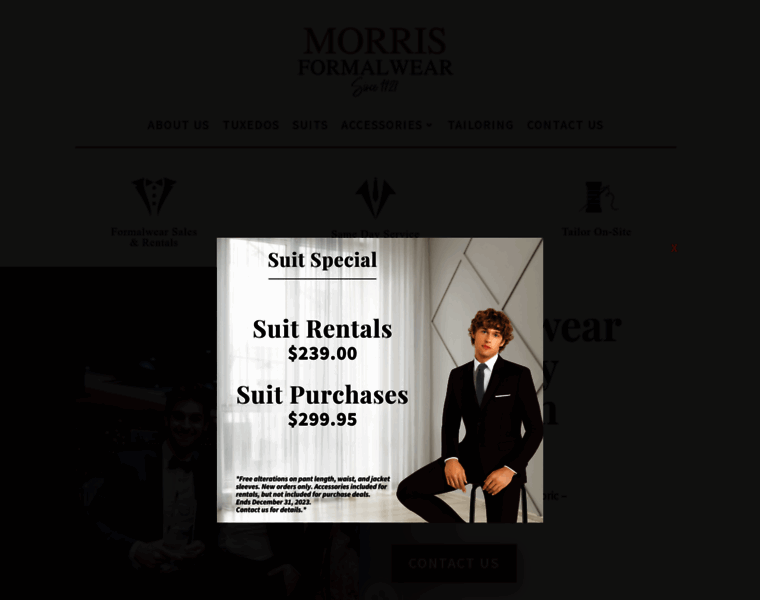 Morrisformalwear.com thumbnail