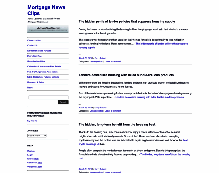 Mortgagenewsclips.com thumbnail