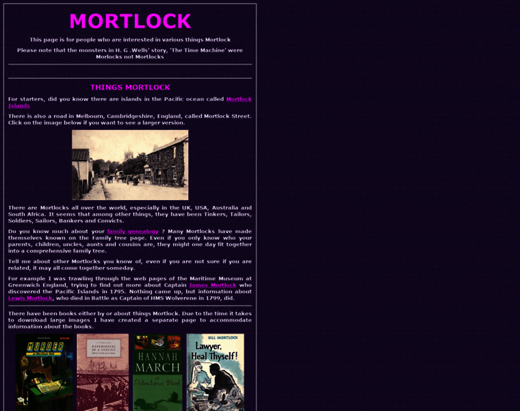 Mortlock.info thumbnail