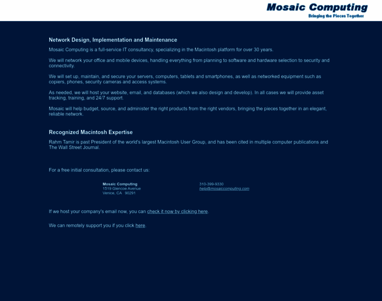 Mosaiccomputing.com thumbnail