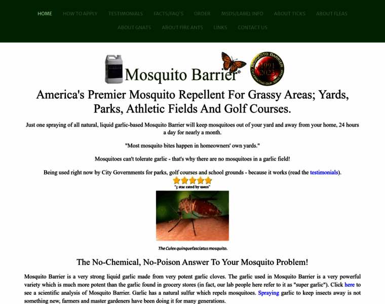 Mosquitobarrier.com thumbnail