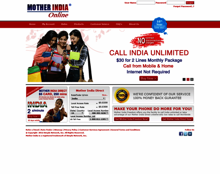 Motherindiacard.com thumbnail