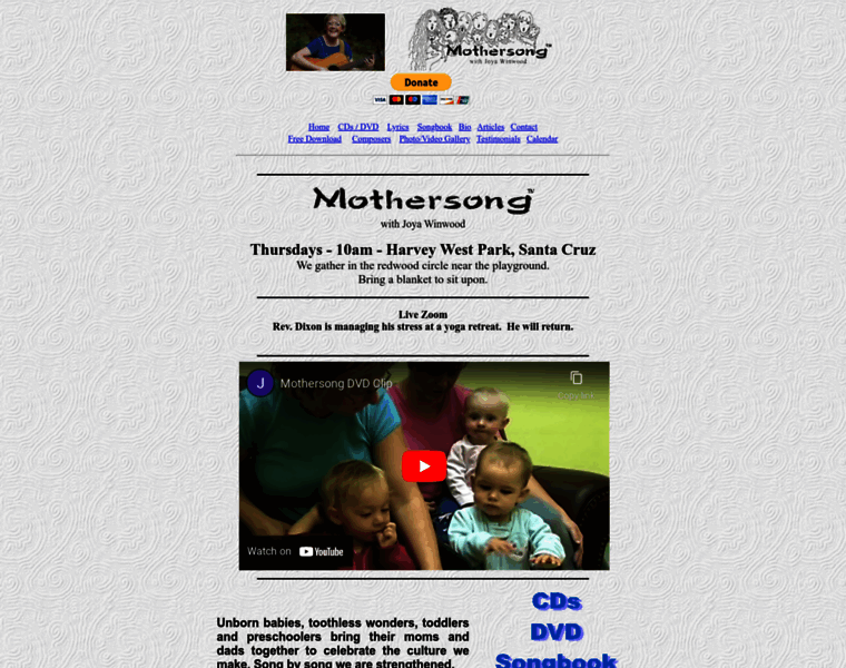 Mothersong.org thumbnail