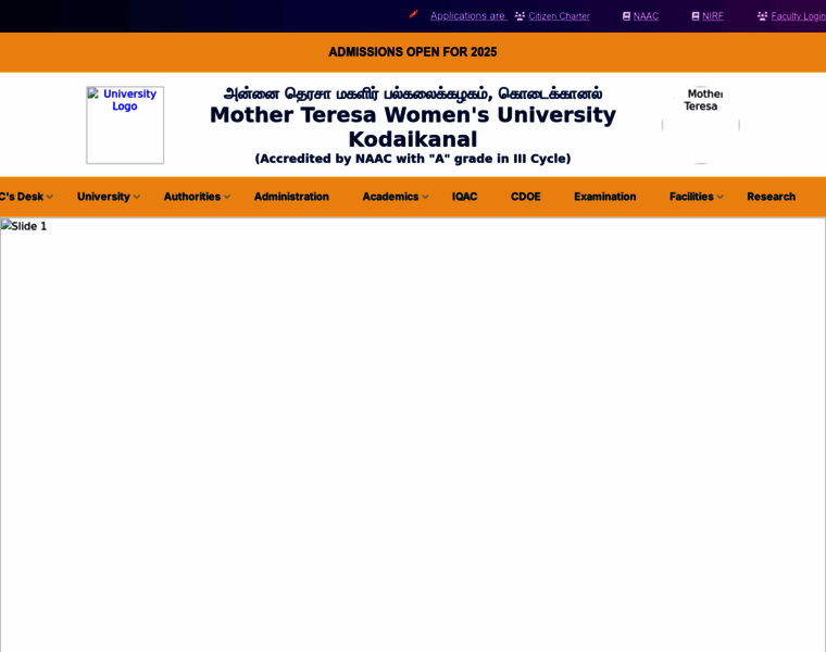 Motherteresawomenuniv.ac.in thumbnail Motherteresawomenuniv.ac.in thumbnail