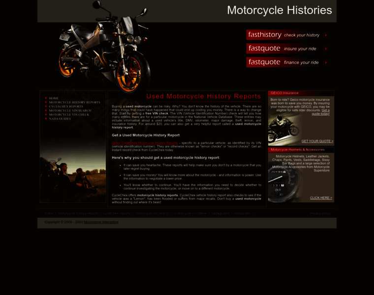 Motorcycle-histories.com thumbnail