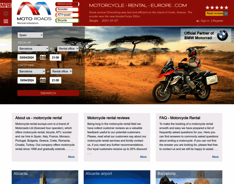 Motorcycle-rental-europe.com thumbnail