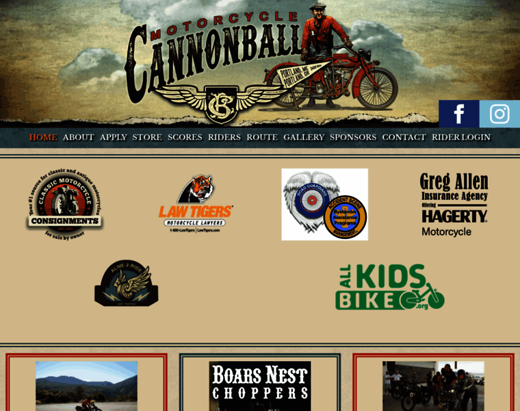 Motorcyclecannonball.com thumbnail