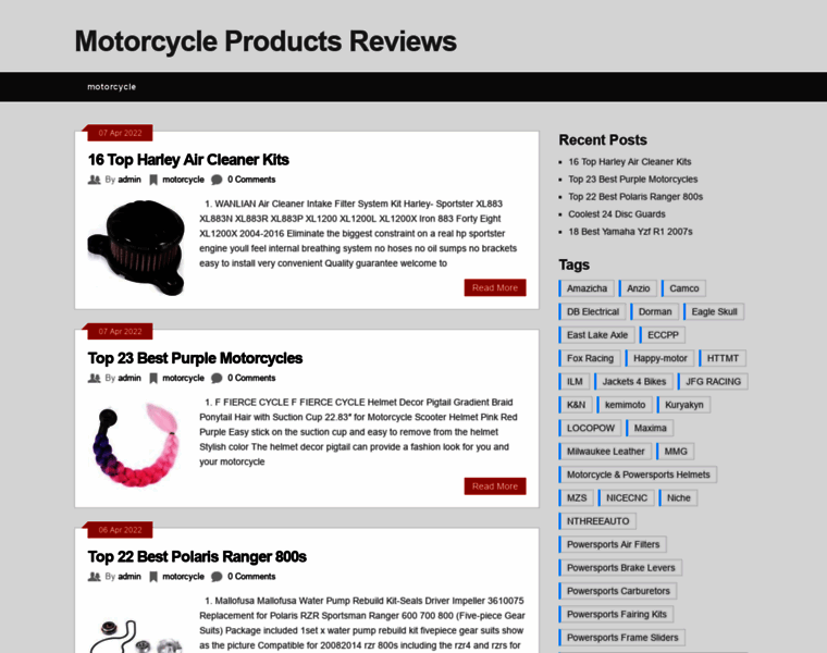 Motorcycleproductsreviews.com thumbnail