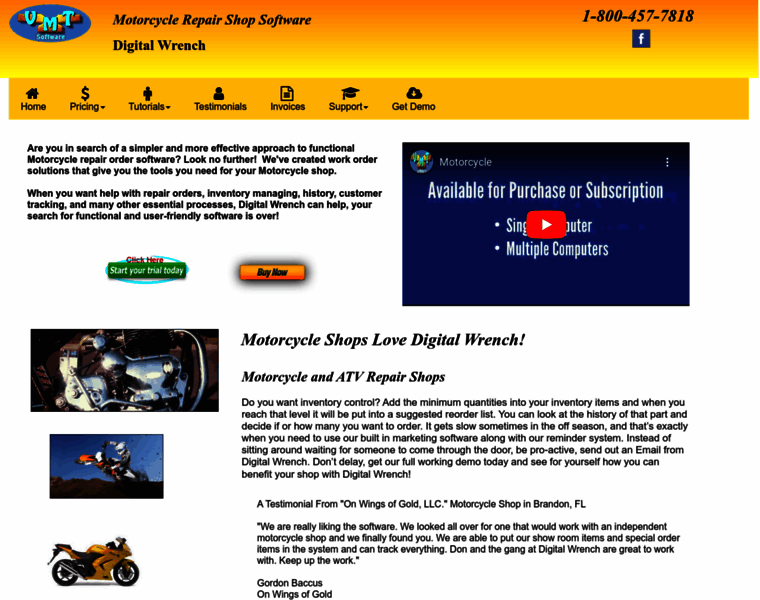 Motorcyclerepairshopsoftware.com thumbnail