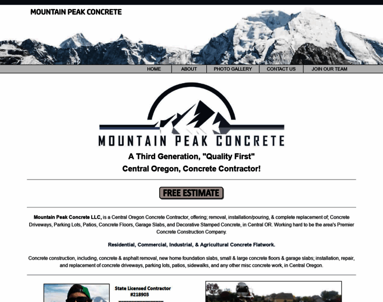 Mountainpeakconcrete.com thumbnail