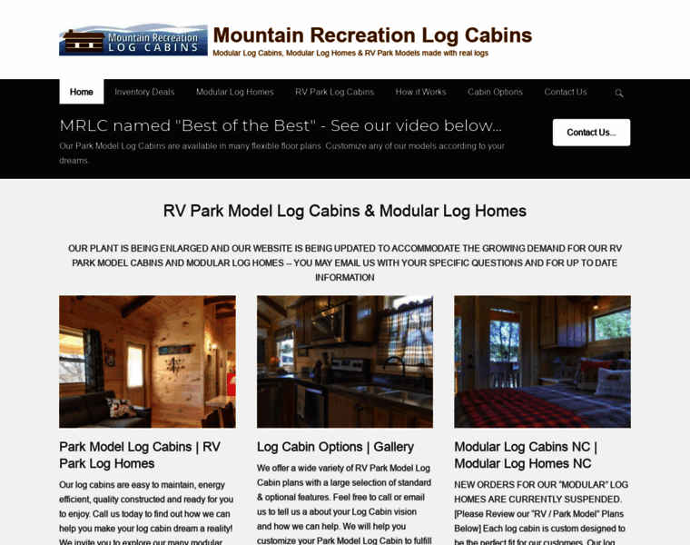 Mountainrecreationlogcabins.com thumbnail