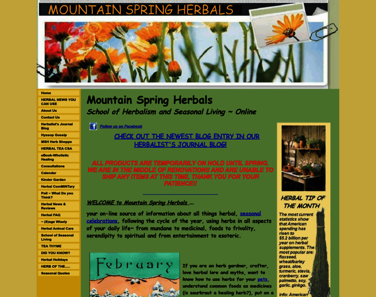 Mountainspringherbals.com thumbnail