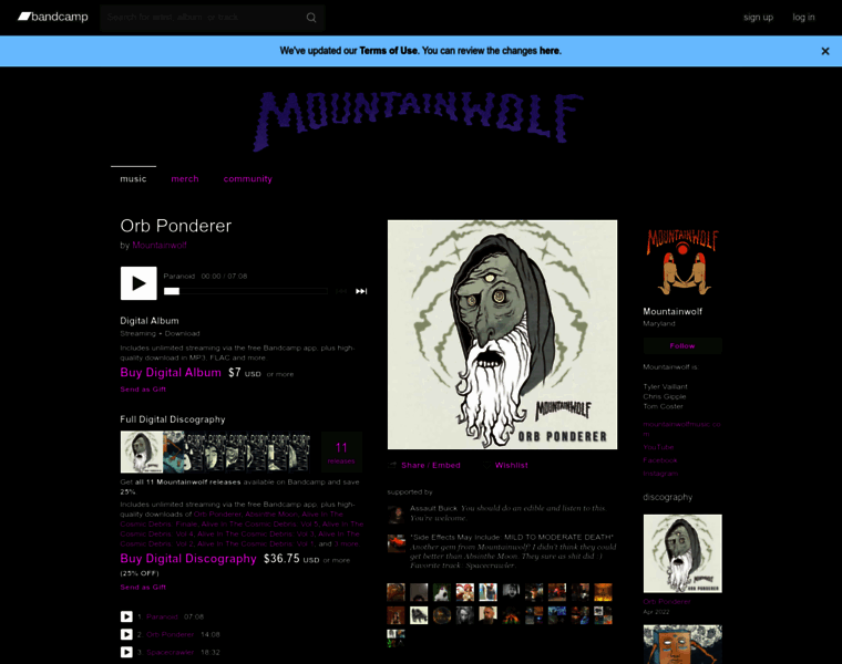 Mountainwolf.bandcamp.com thumbnail