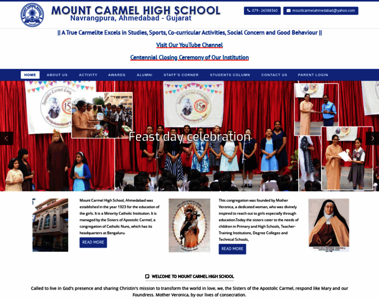 Mountcarmelahmedabad.com thumbnail