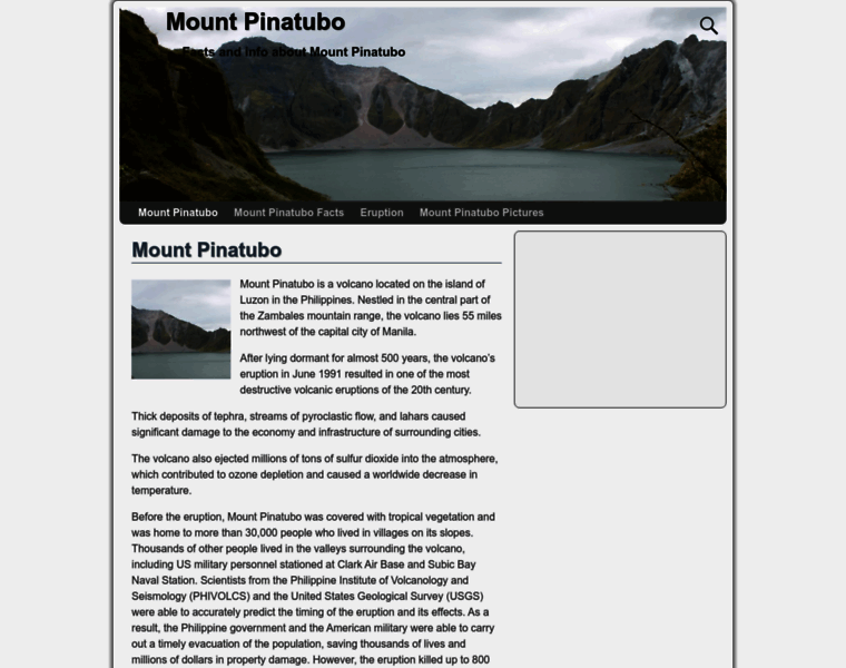 Mountpinatubo.net thumbnail
