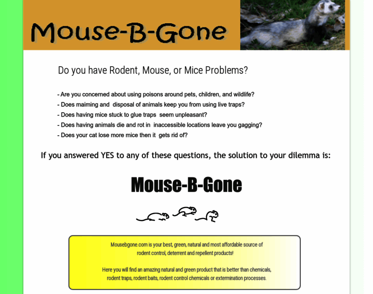 Mousebgone.com thumbnail