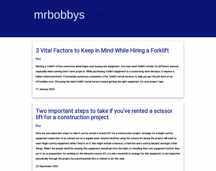 Mrbobbys.com thumbnail