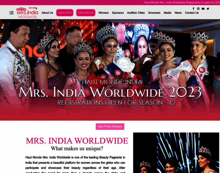 Mrsindiaworldwide.com thumbnail