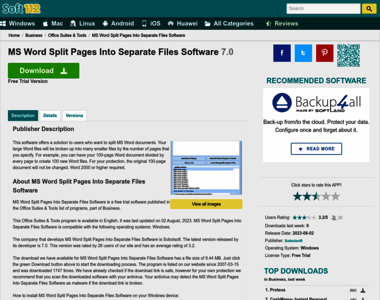 Ms-word-split-divide-save-pages-into-separate-files-software.soft112.com thumbnail