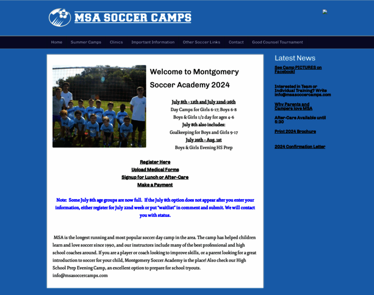 Msasoccercamps.com thumbnail