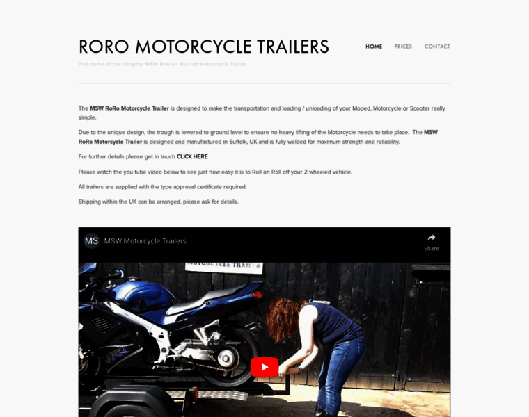 Mswmotorcycletrailers.com thumbnail