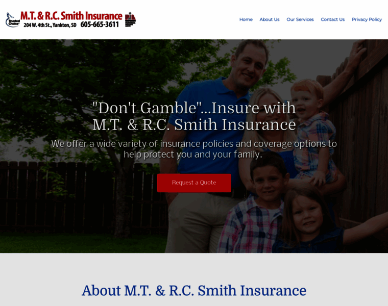 Mtrcsmithinsurance.com thumbnail