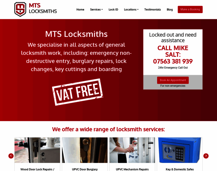 Mtslocksmiths.co.uk thumbnail