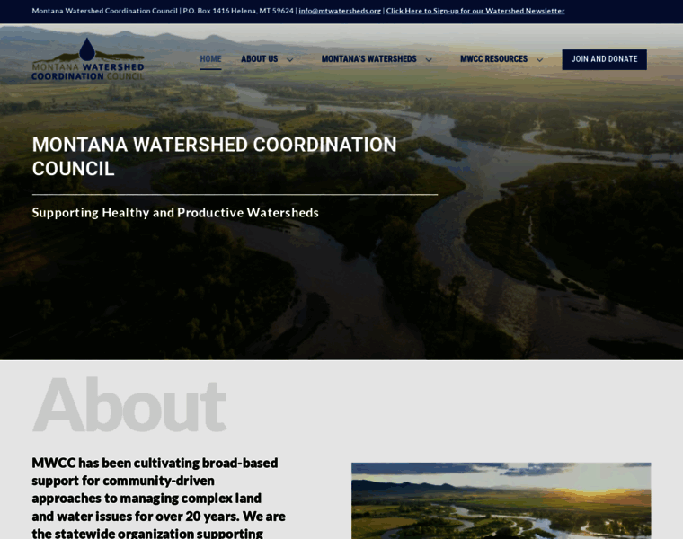 Mtwatersheds.org thumbnail
