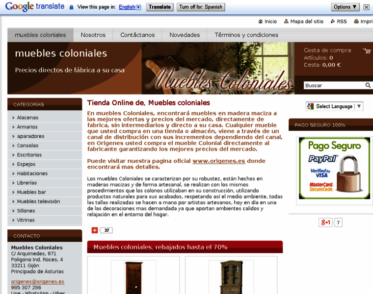 Muebles-coloniales.com thumbnail