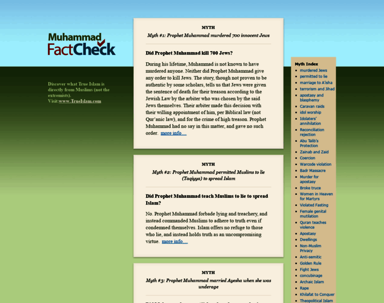 Muhammadfactcheck.org thumbnail