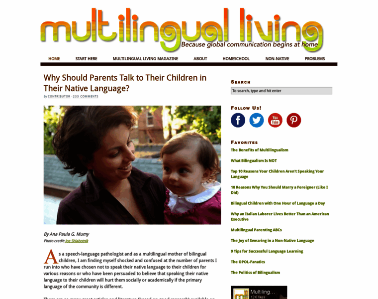 Multilingualliving.com thumbnail