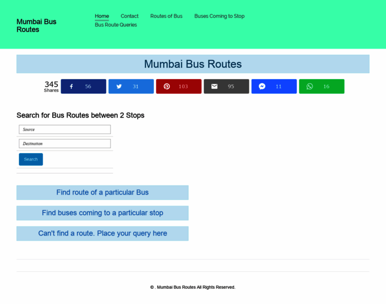 Mumbaibusroutes.in thumbnail
