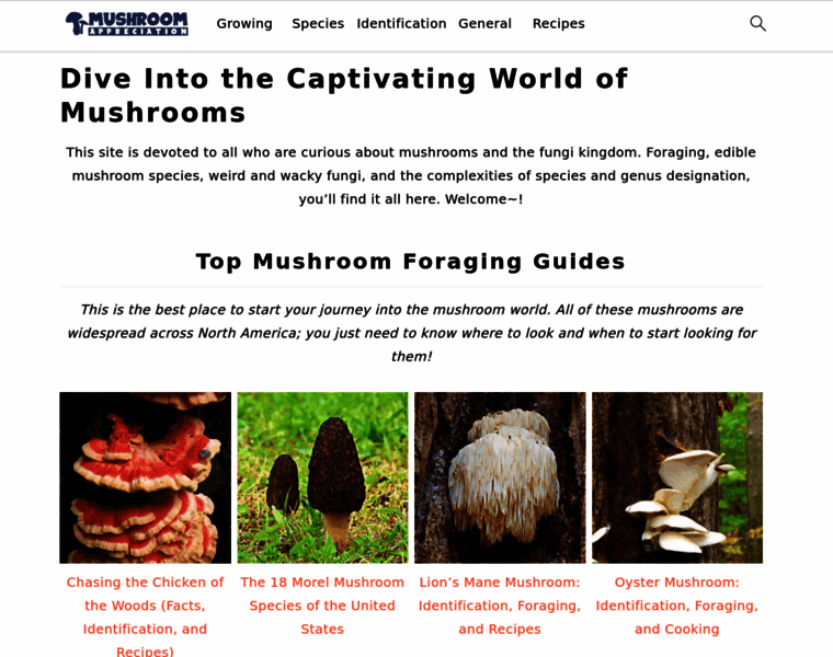 Mushroom-appreciation.com thumbnail
