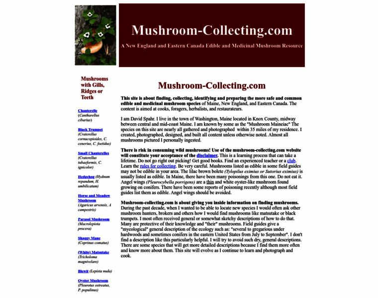 Mushroom-collecting.com thumbnail