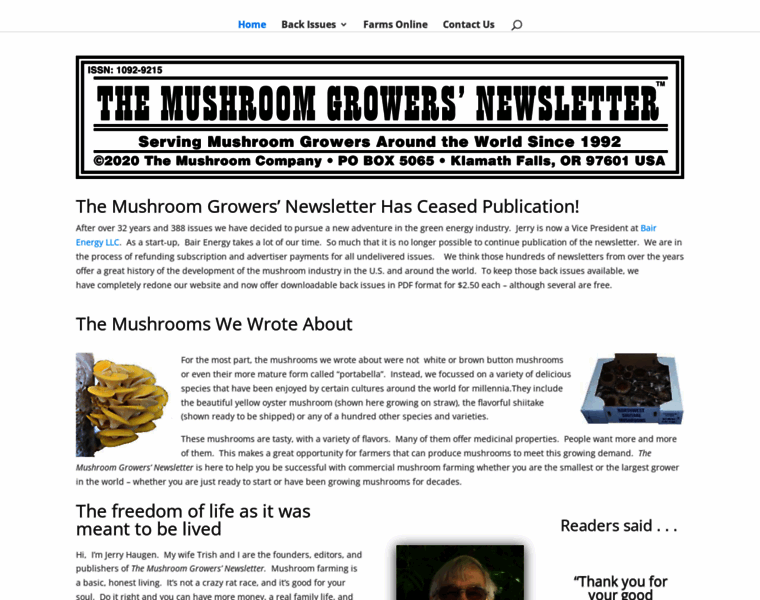 Mushroomcompany.com thumbnail