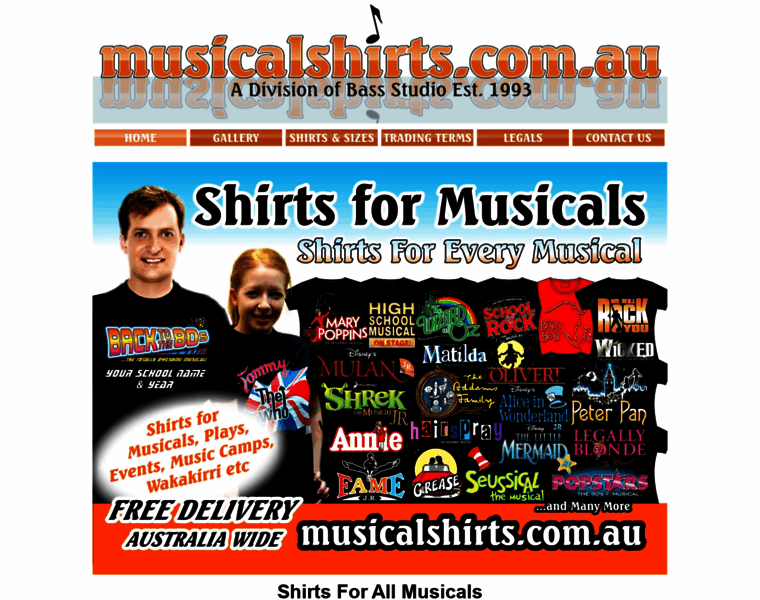 Musicalshirts.com.au thumbnail