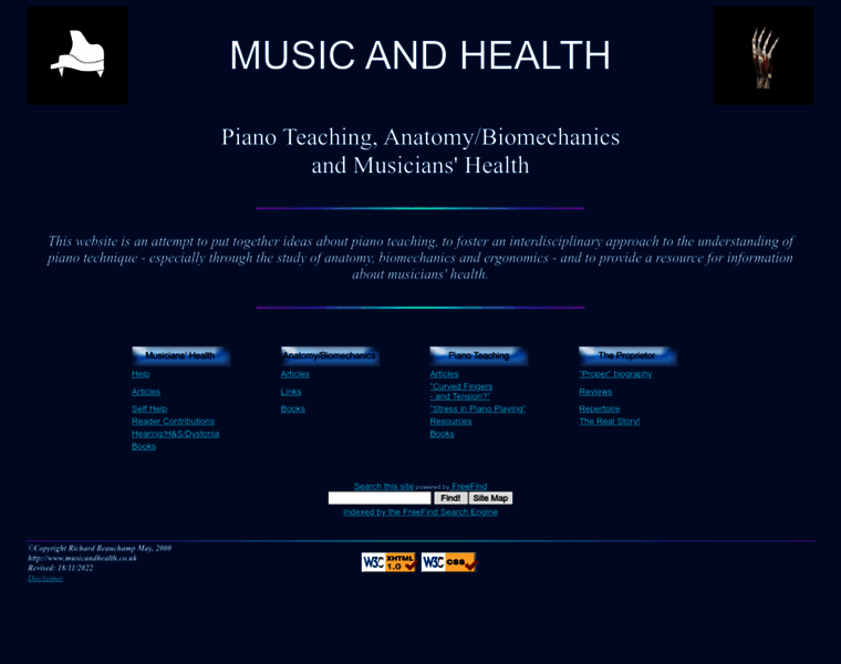 Musicandhealth.co.uk thumbnail