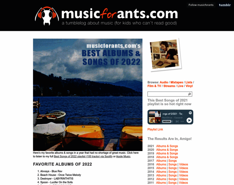 Musicforants.com thumbnail