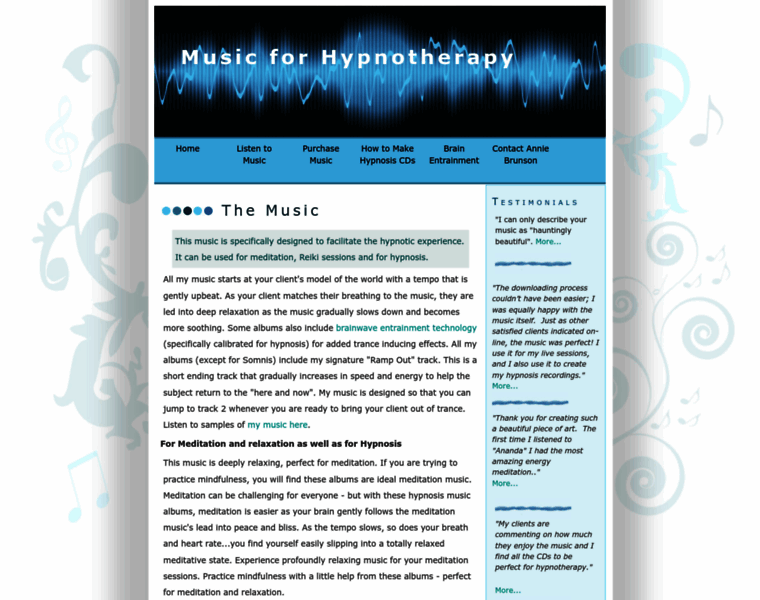 Musicforhypnotherapy.com thumbnail