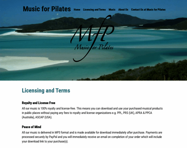 Musicforpilates.com thumbnail