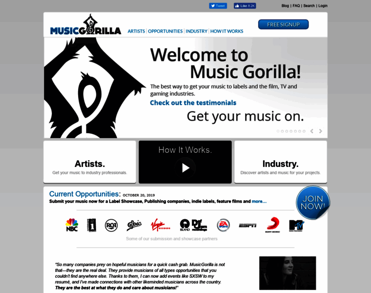 Musicgorilla.com thumbnail