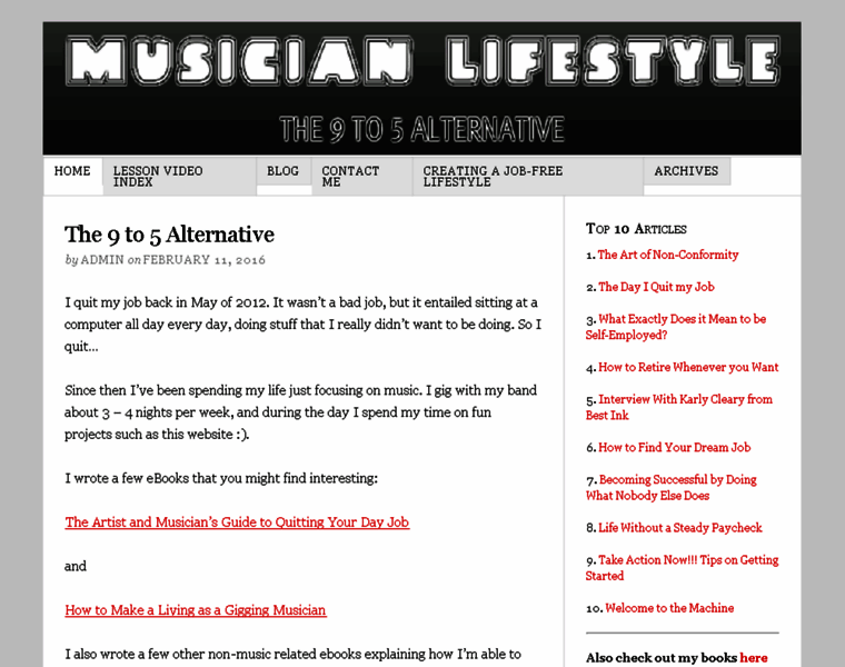 Musicianlifestyle.com thumbnail