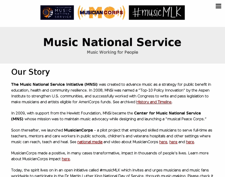 Musicnationalservice.org thumbnail