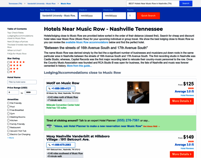 Musicrowhotels.com thumbnail