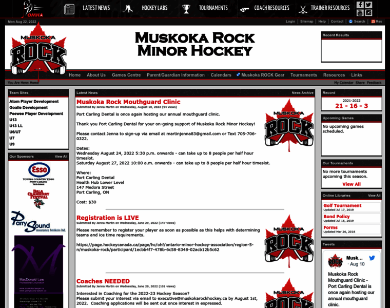 Muskokarockhockey.ca thumbnail