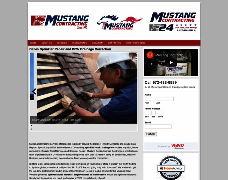 Mustangcontracting.com thumbnail