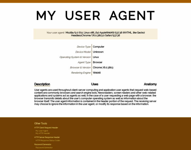 My-user-agent.com thumbnail